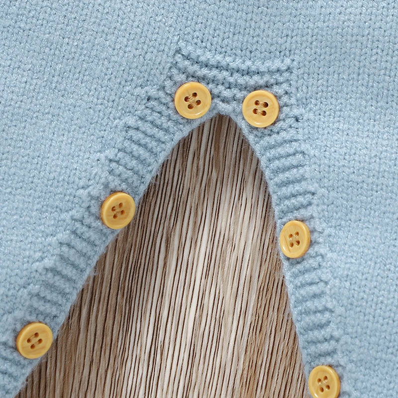 新生児〜ベビー用 長袖ニットボディスーツ｜秋冬.